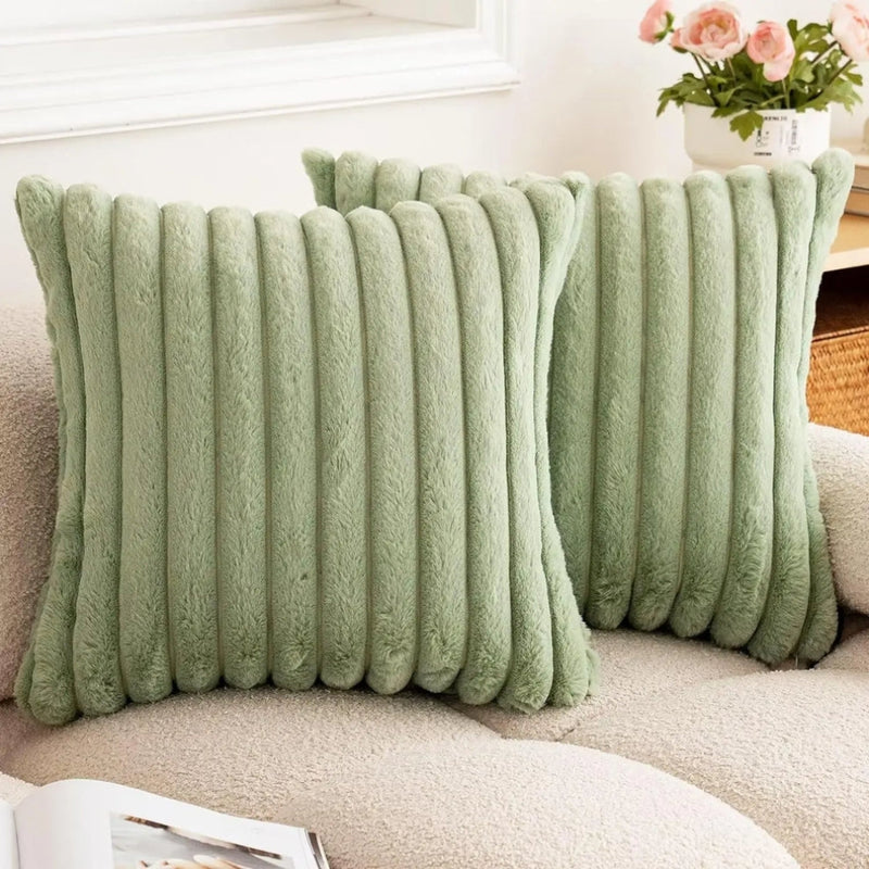 Green Fluffy Cushion Cover – Casa Beyond - Main Image