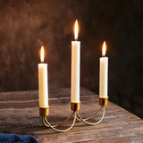 Gilded Trio Iron Candle Holder