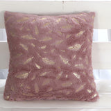 Golden Leaf Velvet Cushion Covers