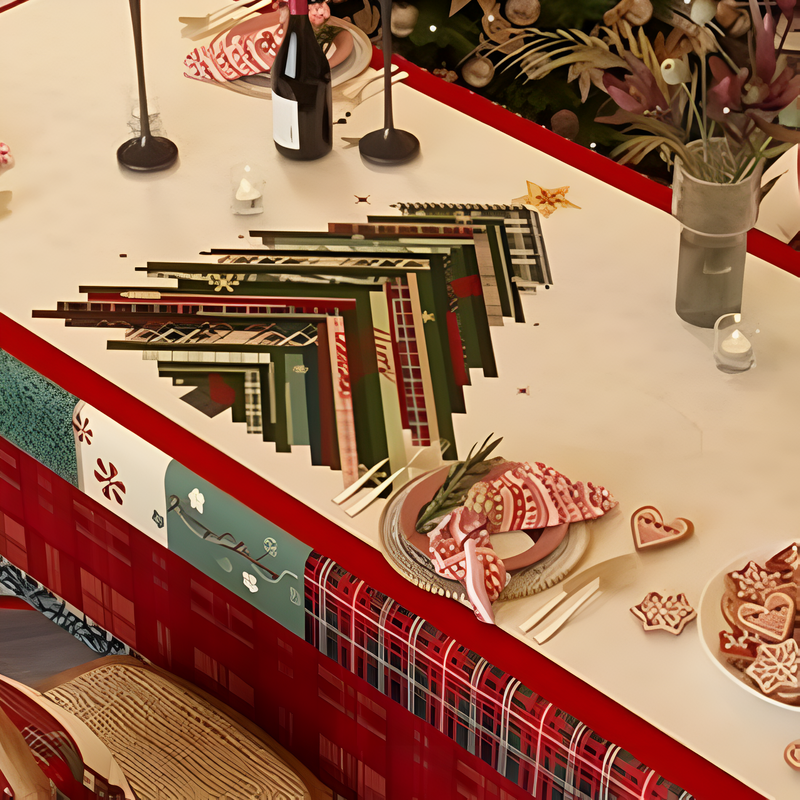 Elegant Holiday Tree Tablecloth