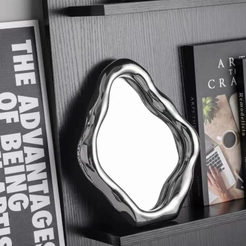 Wave Sculptural Tabletop Mirror