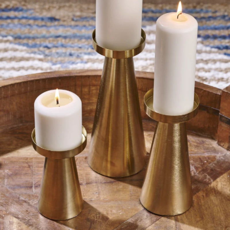 Elegant Brass Candle Holders