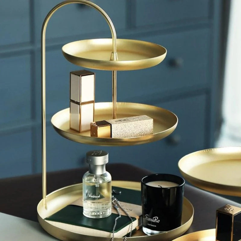 Elegant Gold Storage Organiser Stand