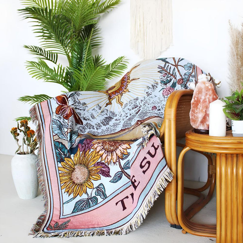 Boho Sun Tapestry Blanket