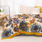 Soft Reversible Floral Blanket