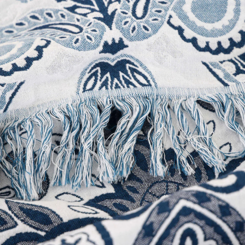 Paisley Dream Cotton Tassel Blanket