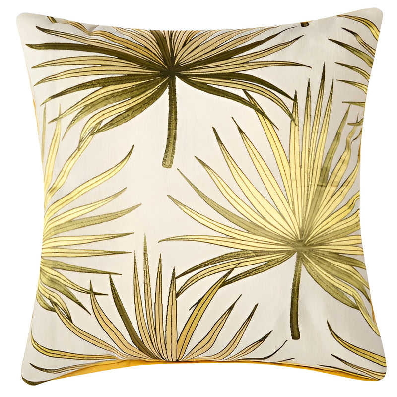 Metallic Foliage Cushion Cover