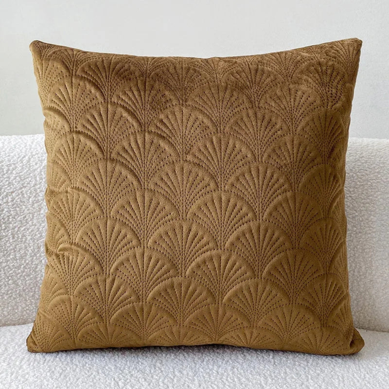 Coastal Velvet Shell Cushion Cover