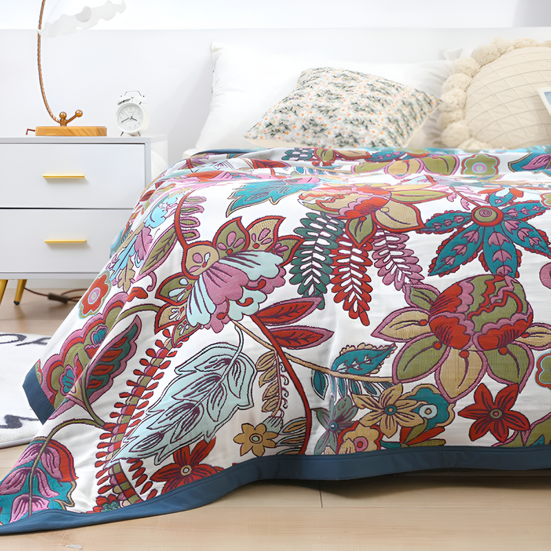 Floral Serenity Reversible Blanket