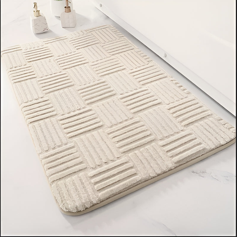 Vivid Grid Absorbent Bath Mat