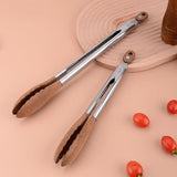 Heritage Wood & Steel Tongs | Set of 2