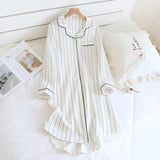 Pastel Striped Cotton Nightdress