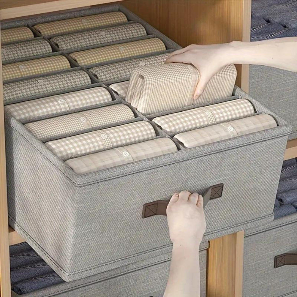 Modern Gray Linen Storage Container – Casa & Beyond