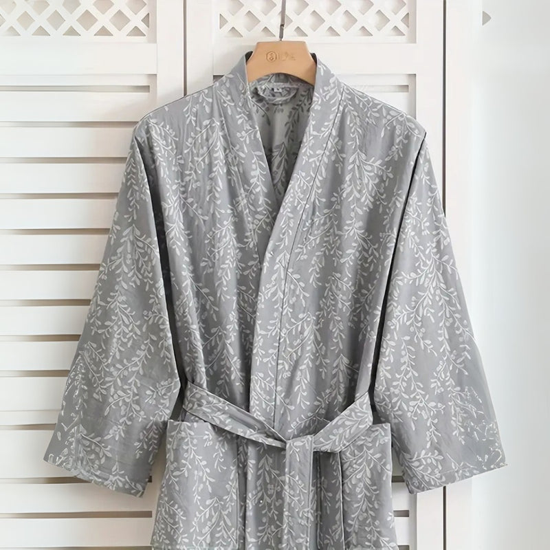 Featherlight Jacquard Cotton Bath Robe