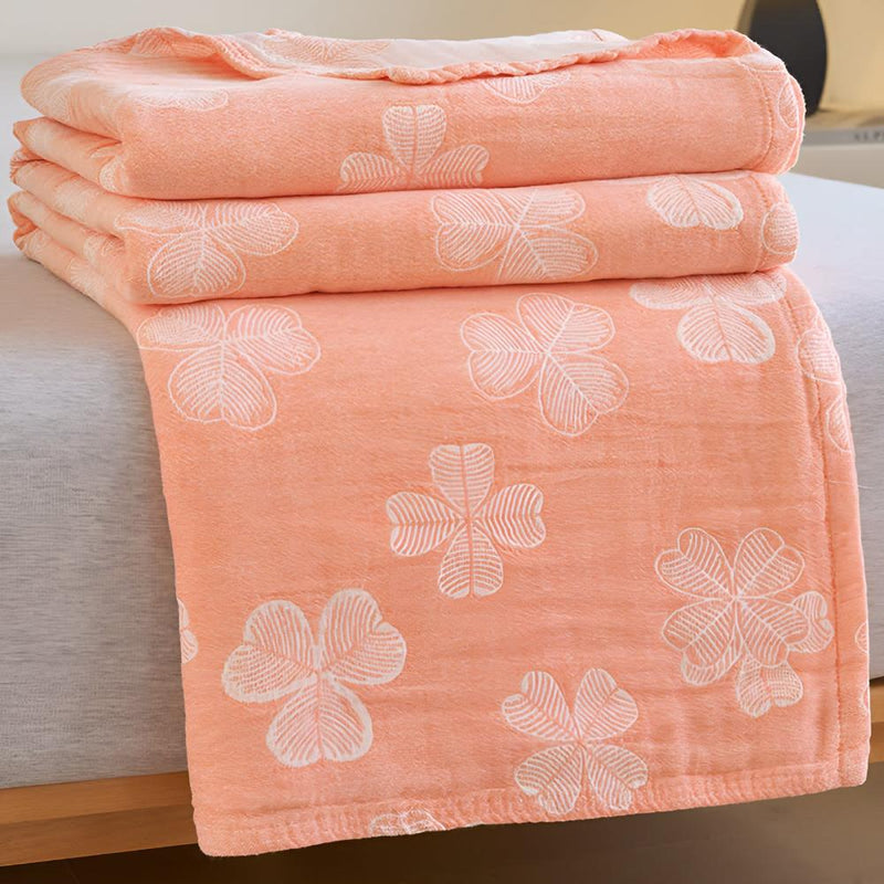 Four Clover Leaf Cotton Blanket