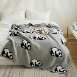 Kawaii Panda Knitted Blanket