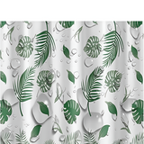 Green Palm Leaf Shower Curtain