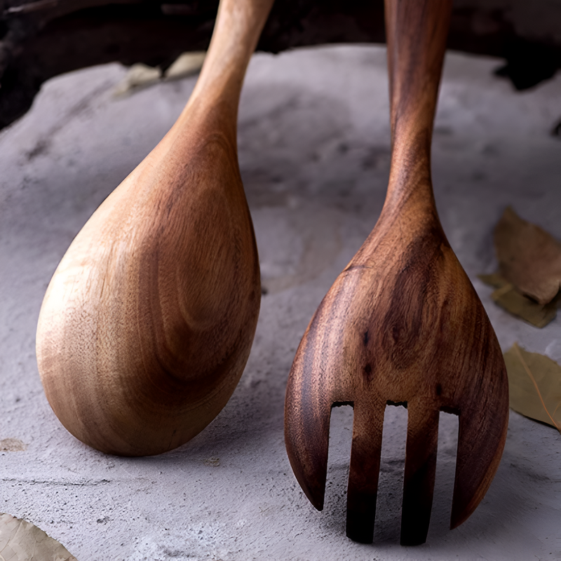 Rustic Teak Serving Set | 2 Pcs