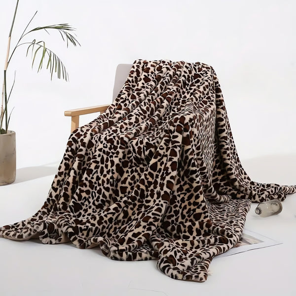 Wild Elegance Leopard Print Blanket