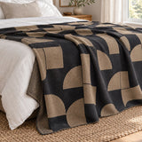 Artevana Monochrome Geometric Throw Blanket