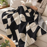 Artevana Monochrome Geometric Throw Blanket