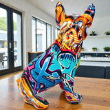 Artistic Bulldog Graffiti Figurine