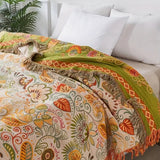 Autumn Leaf Boho Reversible Blanket
