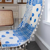 Blue Geometric Dots Pattern Curtain