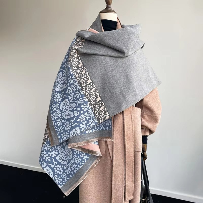 Boho Ethnic Floral Edge Scarf