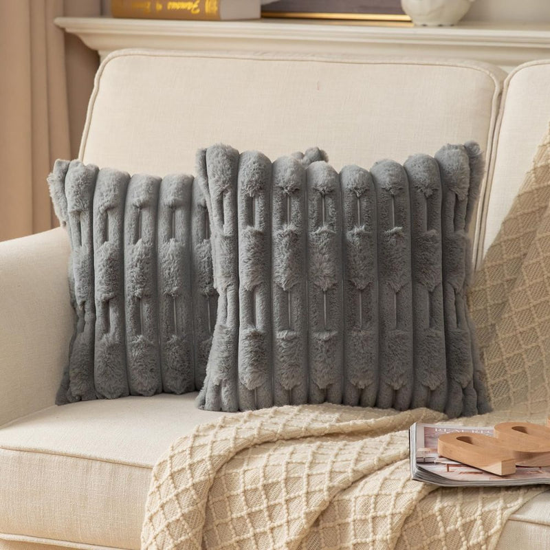 Calm Weave Plush Cushion Cover