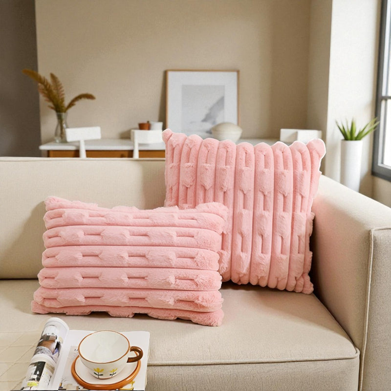 Calm Weave Plush Cushion Cover
