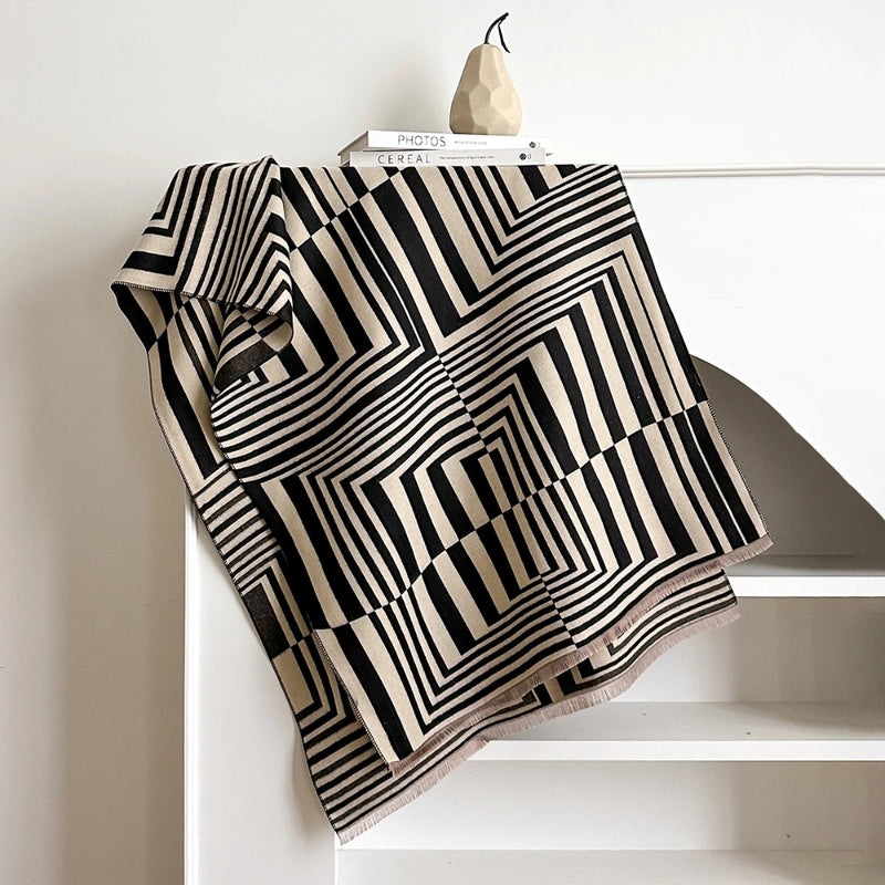 Chic Illusion Style Shawl Scarf
