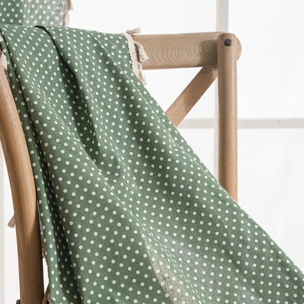 Everfern Dappled Polka Dot Tassel Curtain