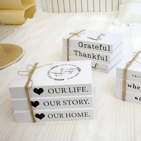 Forever Inspirational Book Stack Home Decor