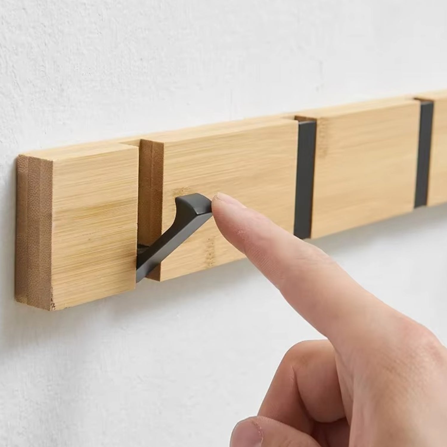 Functional Flip Wooden Wall Hook Rack – Casa & Beyond
