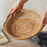 Handwoven Rattan Floral Basket