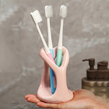 Heart-Shaped Ceramic Toothbrush Holder