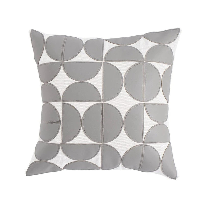 Luxury Embroidered Faux Leather Sofa Cushion Cover