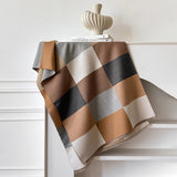 Luxury Geometric Pattern Knitted Shawl