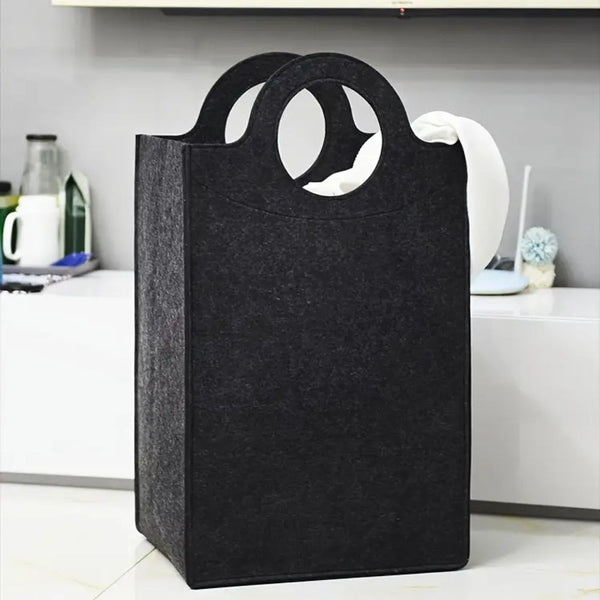 Oxford Fold Felt Laundry Basket