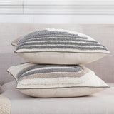 Nuvia Grey White Cushion Cover