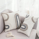 Nuvia Grey White Cushion Cover