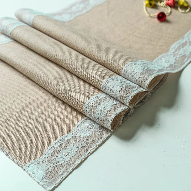 Ornate Blossom Lace Edge Table Runner