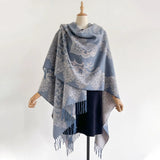 Paisley Elegance Winter Poncho Shawl