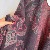 Paisley Elegance Winter Poncho Shawl