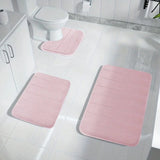 Stripe Memory Foam Bath Mat - 3pcs set