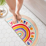 Rainbow Glow Half-Moon Bath Mat