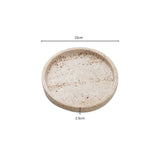 Round Travertine Stone Tray