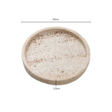Round Travertine Stone Tray