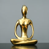 Serene Meditating Woman Statue